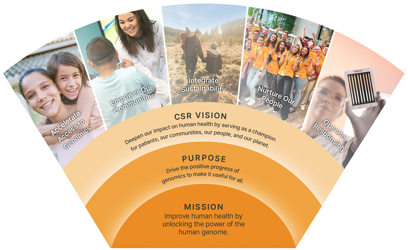 当社のCSRのビジョン：患者、コミュニティ、従業員、そして地球のための擁護者としての役割を果たすことで、人々の健康への影響を深めます。